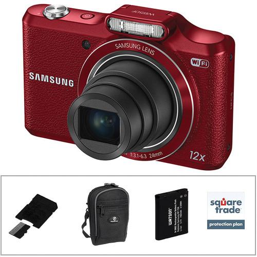 Samsung WB50F Smart Digital Camera Deluxe Kit (Red)