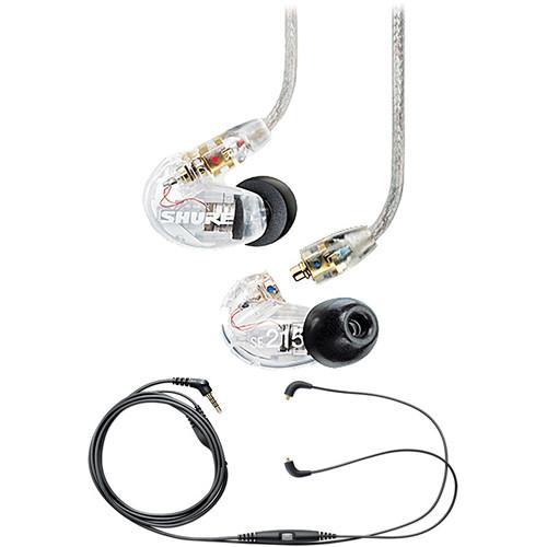 Shure SE215 Sound-Isolating In-Ear Stereo Earphones and Music, Shure, SE215, Sound-Isolating, In-Ear, Stereo, Earphones, Music