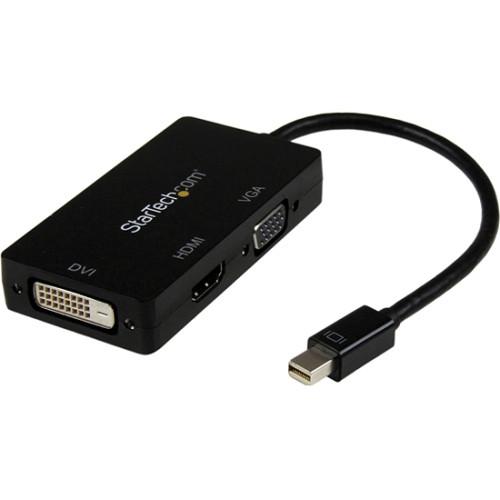 StarTech Travel A/V Adapter: 3in1 Mini DisplayPort MDP2VGDVHDW