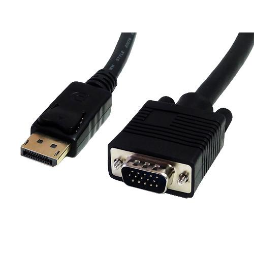 Tera Grand DisplayPort to VGA Cable (6', Black) DP-VGA-06