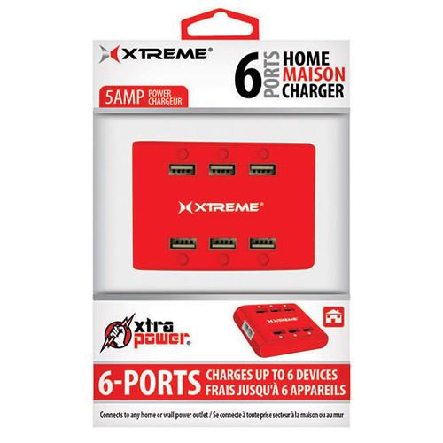 Xtreme Cables  6-Port USB Charger (Black) 81261