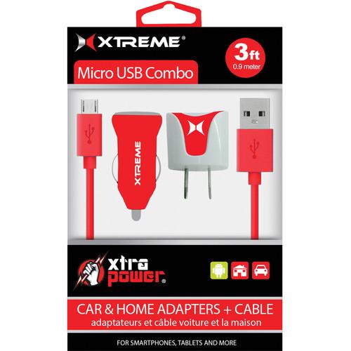 Xtreme Cables Micro USB Home and Car Charging Kit (White) 88366, Xtreme, Cables, Micro, USB, Home, Car, Charging, Kit, White, 88366