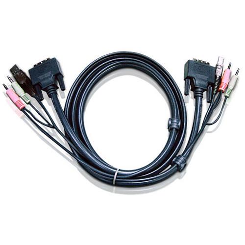 ATEN 2L-7D03U USB DVI-D Single Link KVM Cable (10') 2L7D03U, ATEN, 2L-7D03U, USB, DVI-D, Single, Link, KVM, Cable, 10', 2L7D03U,