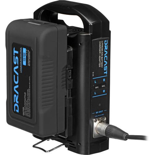 Dracast 90Wh 14.8V Lithium-Ion V-Mount Battery DR-1X90S-1XCH2, Dracast, 90Wh, 14.8V, Lithium-Ion, V-Mount, Battery, DR-1X90S-1XCH2