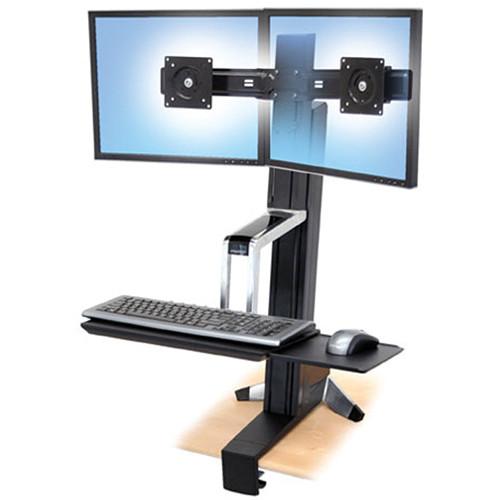 Ergotron WorkFit-S Dual Monitor Sit-Stand Workstation 33-341-200, Ergotron, WorkFit-S, Dual, Monitor, Sit-Stand, Workstation, 33-341-200