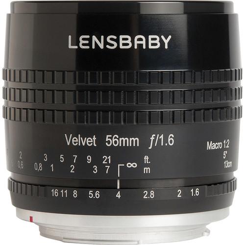Lensbaby Velvet 56mm f/1.6 Lens for Sony A (Black) LBV56BS, Lensbaby, Velvet, 56mm, f/1.6, Lens, Sony, A, Black, LBV56BS,