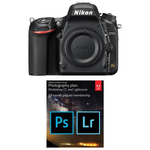 Nikon Nikon D750 DSLR Camera Body with Adobe Creative Cloud