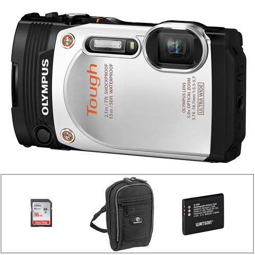 Olympus Stylus Tough TG-860 Digital Camera Basic Kit (Orange)
