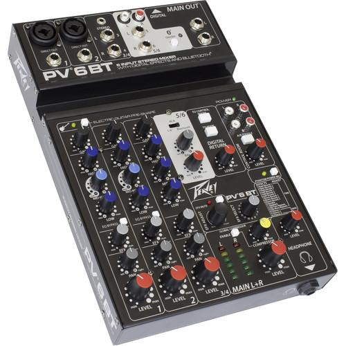 Peavey PV 6 BT Mixing Console with Bluetooth 03612590, Peavey, PV, 6, BT, Mixing, Console, with, Bluetooth, 03612590,
