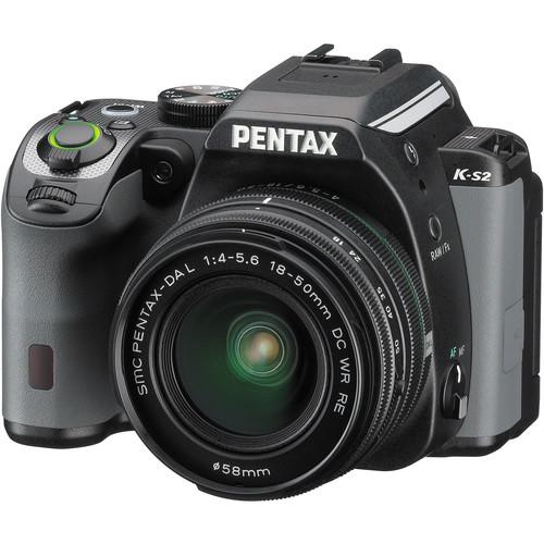 Pentax K-S2 DSLR Camera with 18-135mm Lens (Black/Orange) 13196