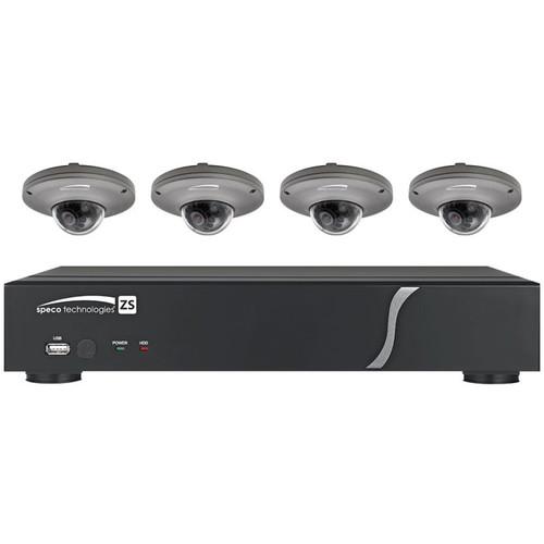 Speco Technologies One 4-Channel N4ZS NVR with Four ZIPK4IM1