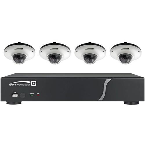 Speco Technologies One 4-Channel N4ZS NVR with Four ZIPK4IM1