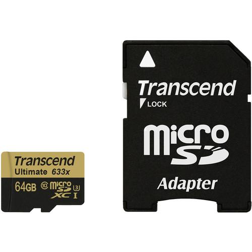 Transcend 32GB Ultimate UHS-I microSDHC Memory Card TS32GUSDU3, Transcend, 32GB, Ultimate, UHS-I, microSDHC, Memory, Card, TS32GUSDU3