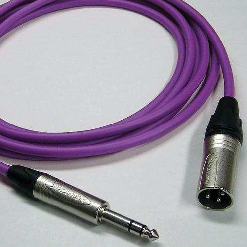 Canare Starquad XLRM-TRSM Cable (Purple, 3') CATMXM003PPL