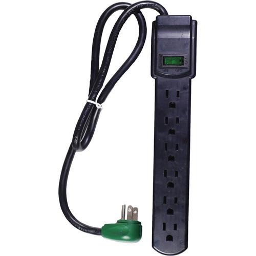 Go Green 6-Outlet Surge Protector (White, 3') GG-16103MS, Go, Green, 6-Outlet, Surge, Protector, White, 3', GG-16103MS,