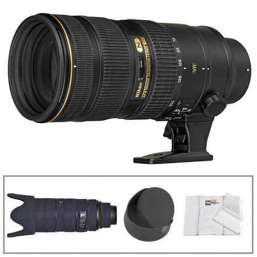 Nikon AF-S 70-200mm f/2.8G ED VR II Lens with Black LensCoat