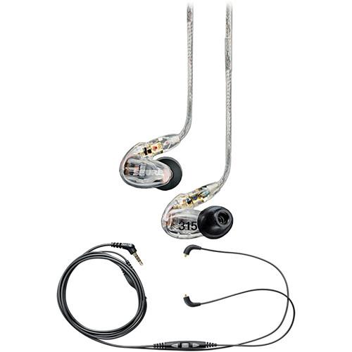 Shure SE315 Sound-Isolating In-Ear Stereo Earphones (Clear)