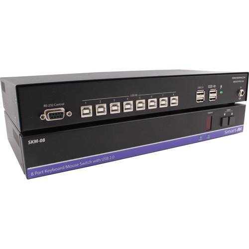 Smart-AVI SKM-08S 8-port KM Switch with USB 2.0 Sharing SKM-08S, Smart-AVI, SKM-08S, 8-port, KM, Switch, with, USB, 2.0, Sharing, SKM-08S