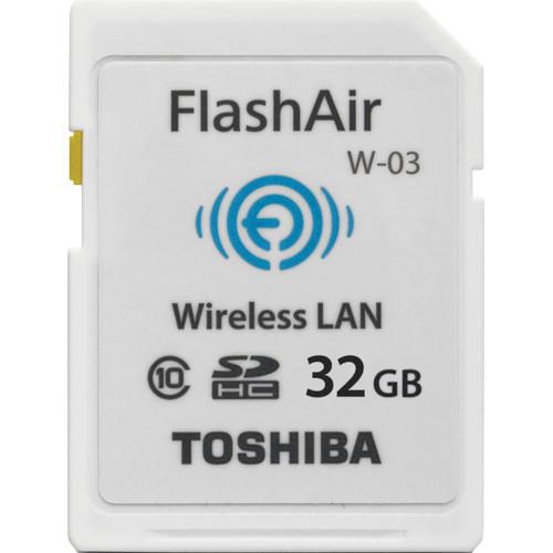 Toshiba 32GB FlashAir III Wireless SD Card PFW032U-1CCW, Toshiba, 32GB, FlashAir, III, Wireless, SD, Card, PFW032U-1CCW,