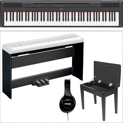 Yamaha P-115 - 88-Key Digital Piano Studio Bundle Kit (White), Yamaha, P-115, 88-Key, Digital, Piano, Studio, Bundle, Kit, White,