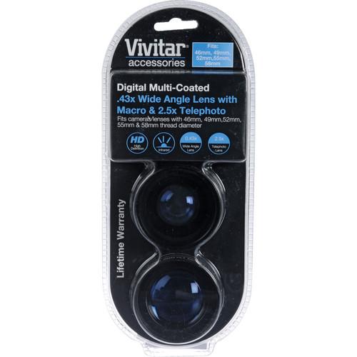 Vivitar 72mm Wide-Angle and Telephoto Adapter Lens Kit, Vivitar, 72mm, Wide-Angle, Telephoto, Adapter, Lens, Kit