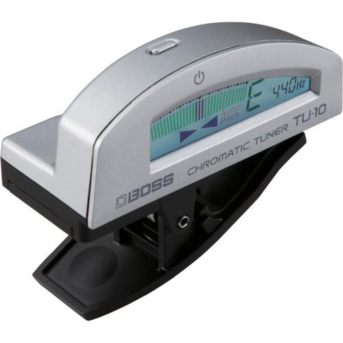 BOSS TU-10 Clip-On Chromatic Tuner (Black) TU-10-BK, BOSS, TU-10, Clip-On, Chromatic, Tuner, Black, TU-10-BK,