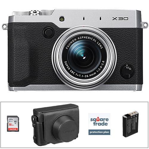 Fujifilm  X30 Digital Camera Deluxe Kit (Black), Fujifilm, X30, Digital, Camera, Deluxe, Kit, Black, , Video