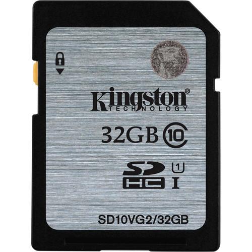 Kingston 16GB UHS-I SDHC Memory Card (Class 10) SD10VG2/16GB, Kingston, 16GB, UHS-I, SDHC, Memory, Card, Class, 10, SD10VG2/16GB,