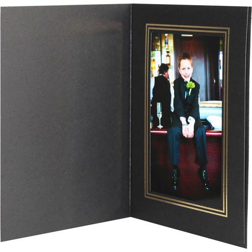 National Photo Folders Black/Gold Premier Photo Folder BGPF810P