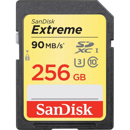 SanDisk 256GB Extreme UHS-I U3 SDXC Memory SDSDXNF-256G-ANCIN, SanDisk, 256GB, Extreme, UHS-I, U3, SDXC, Memory, SDSDXNF-256G-ANCIN