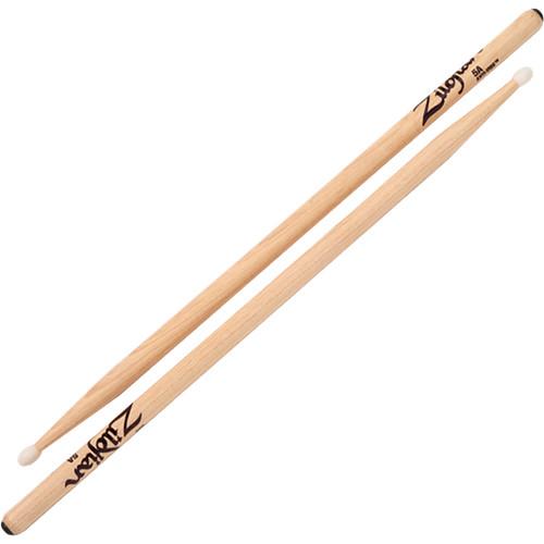 Zildjian 5A Hickory Drumsticks with Oval Nylon Tips 5AND-1
