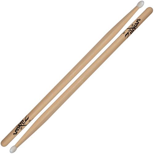 Zildjian 7A Hickory Drumsticks with Round Nylon Tips 7ANP-1