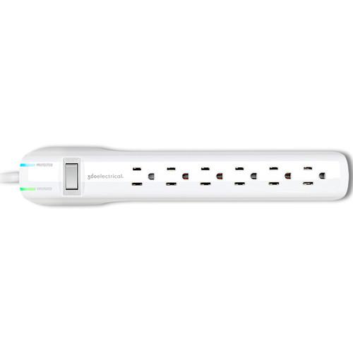 360 Electrical Suite  6-Outlet Surge Protector (White) 360314, 360, Electrical, Suite, 6-Outlet, Surge, Protector, White, 360314