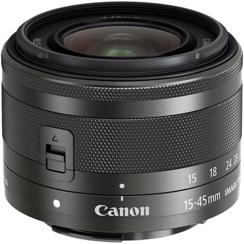 Canon EF-M 15-45mm f/3.5-6.3 IS STM Lens (Graphite) 0572C002