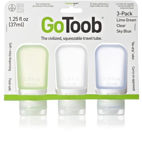 HUMANGEAR GoToob 3-Pack 1.25 oz Squeezable Travel Tubes HG-0183, HUMANGEAR, GoToob, 3-Pack, 1.25, oz, Squeezable, Travel, Tubes, HG-0183