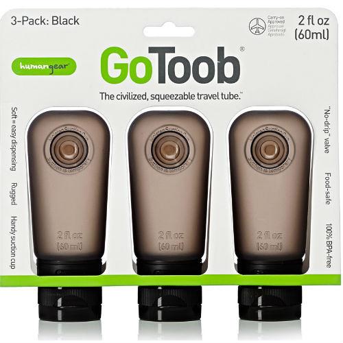 HUMANGEAR GoToob 3-Pack 2 oz Squeezable Travel Tubes HG-0186, HUMANGEAR, GoToob, 3-Pack, 2, oz, Squeezable, Travel, Tubes, HG-0186,