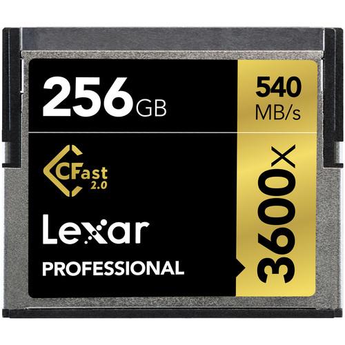 Lexar 128GB Professional 3600x CFast 2.0 Memory LC128CRBNA3600