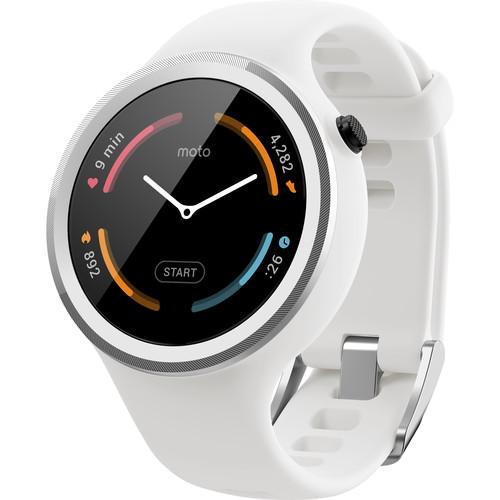 Motorola Moto 360 Sport Smartwatch (White) 00866NARTL