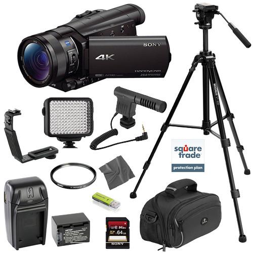 Sony  FDR-AX100 4K Camcorder Deluxe Kit, Sony, FDR-AX100, 4K, Camcorder, Deluxe, Kit, Video