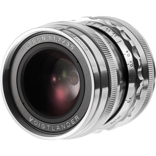 Voigtlander VM 35mm f/1.7 Ultron Aspherical Lens (Silver) BA327A, Voigtlander, VM, 35mm, f/1.7, Ultron, Aspherical, Lens, Silver, BA327A