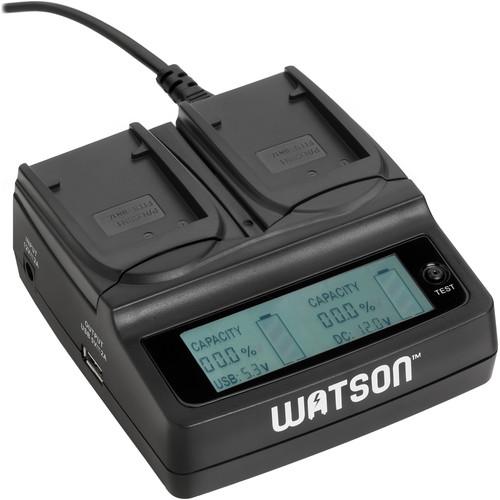 Watson Duo LCD Charger Kit with 2 Battery Adapter Plates