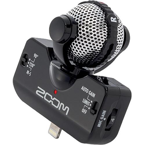 Zoom iQ5 Stereo Microphone for iOS Devices with Lightning ZIQ5W, Zoom, iQ5, Stereo, Microphone, iOS, Devices, with, Lightning, ZIQ5W