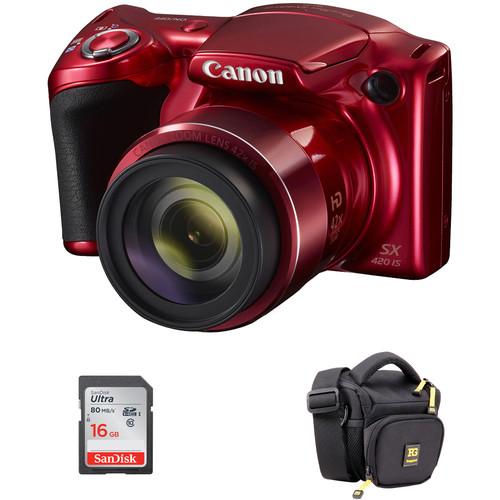 Canon PowerShot SX420 IS Digital Camera (Red) 1069C001, Canon, PowerShot, SX420, IS, Digital, Camera, Red, 1069C001,