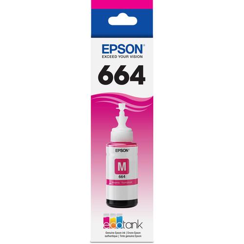 Epson T664 Cyan Ink Bottle with Sensormatic T664220-S