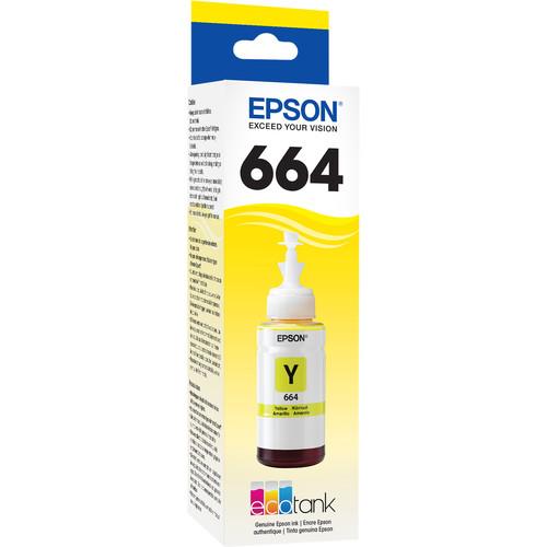 Epson T664 Yellow Ink Bottle with Sensormatic T664420-S, Epson, T664, Yellow, Ink, Bottle, with, Sensormatic, T664420-S,