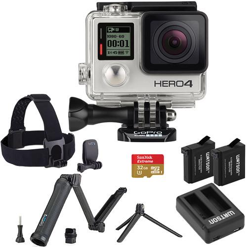 GoPro GoPro HERO4 Silver Dual Battery, Charger, and Mount Kit, GoPro, GoPro, HERO4, Silver, Dual, Battery, Charger, Mount, Kit