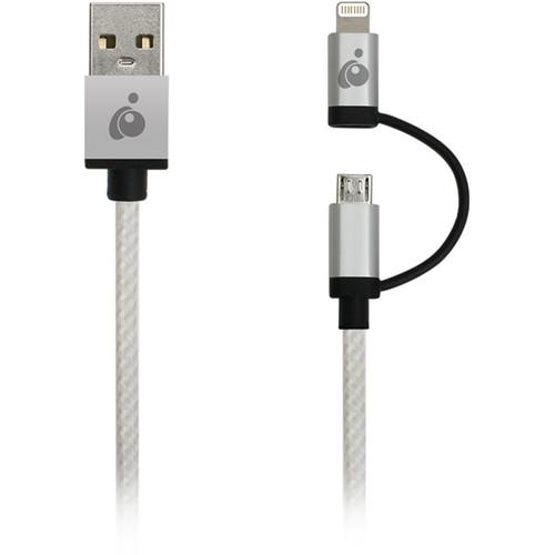 IOGEAR DuoLinq 2-in-1 Charge & Sync Cable (Gold) GUML01-GLD, IOGEAR, DuoLinq, 2-in-1, Charge, &, Sync, Cable, Gold, GUML01-GLD