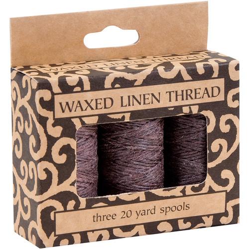 Lineco Waxed Linen Thread Roll (3-Pack, 20 yd, Black) BBHM209