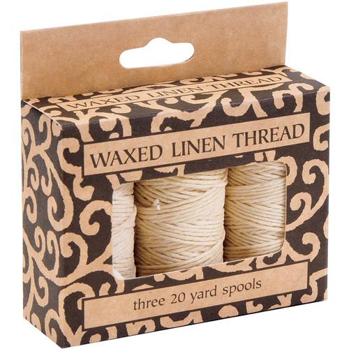 Lineco Waxed Linen Thread Roll (3-Pack, 20 yd, Black) BBHM209