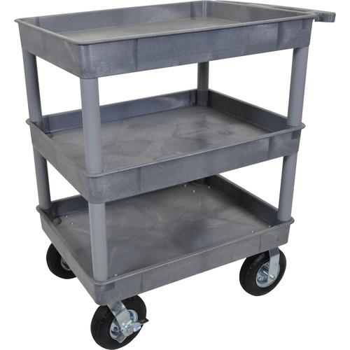 Luxor Large Tub Cart with Three Shelves and Four TC111P8-B
